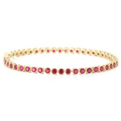 Round Ruby Tennis Bracelet