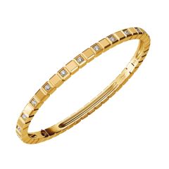 Ice Cube Yellow Gold Diamond Bracelet
