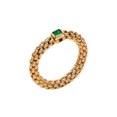 Souls Yellow Gold Flex'it Emerald Ring