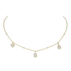 My Twin Trio 3 x 0.15ct Yellow Gold Necklace