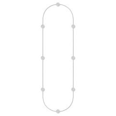 Lucky Move White Gold Long Necklace