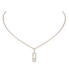 Move Uno Pavé Rose Gold Necklace