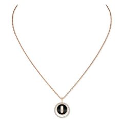 Lucky Move Onyx Rose Gold Necklace