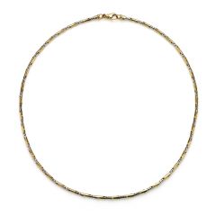 Josie Two-Tone Bar Link Necklace - 55cm