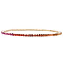 Rose Gold Multicolour Sapphire Extensible Bracelet